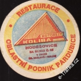 Restaurace Koliba Hoděšovice, oblastní podnik Pardubice