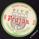 Pivo Pražan, pivovar Holešovice, Praha 7, 1895 oboustranný