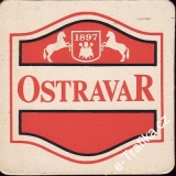 Ostravar, 1897, červený, čtverec, jednostranný