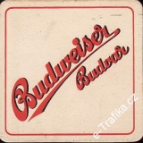Budweiser Budvar, červený, jednostranný čtverec