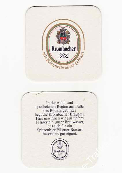 Krombacher Pils mit Felsquellwasser gebrant